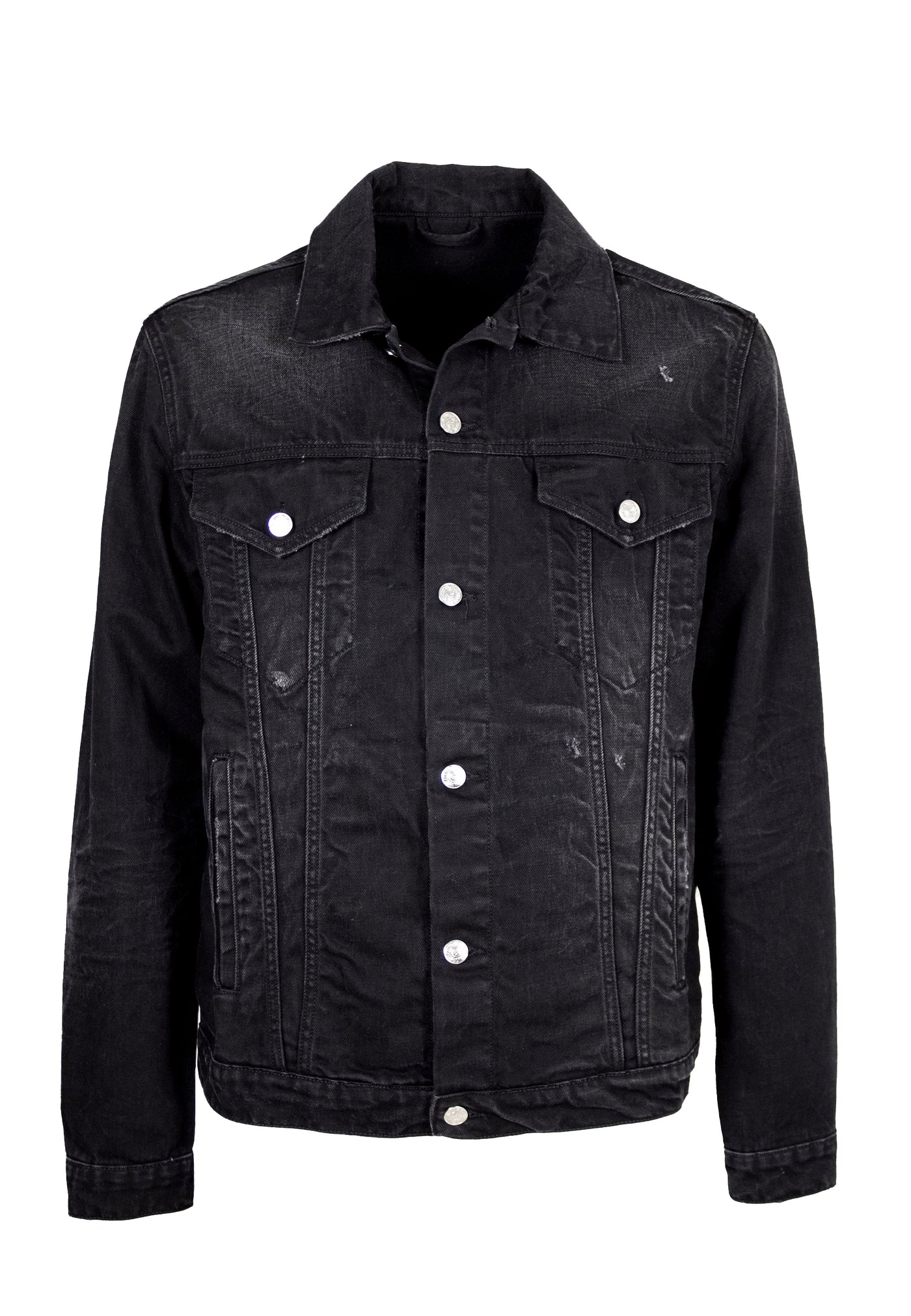 242L02051    BLACK DENIM JACKET WASH 1