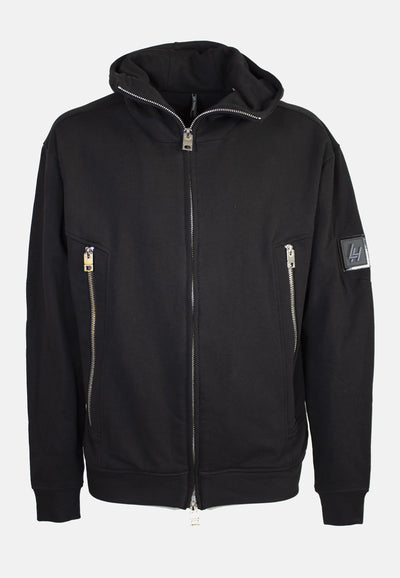242L04021    HEAVY COTTON JACKET ZIPS AND HOODIE