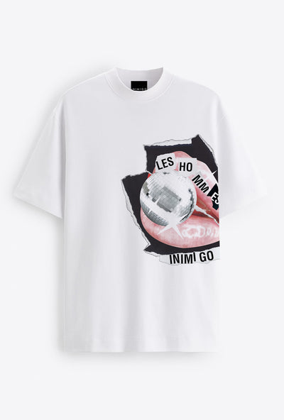 INIMIGO x Les Hommes Lips Collage Oversized T-shirt