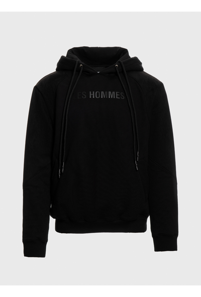 Double hooide Les Hommes logo amaretta fabric