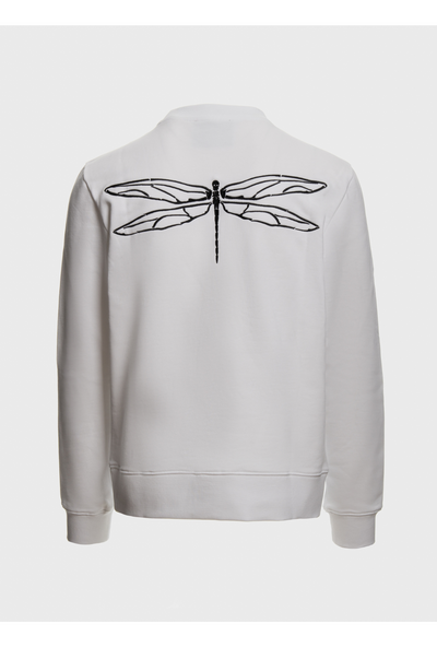 Dragonfly embrodery roundneck