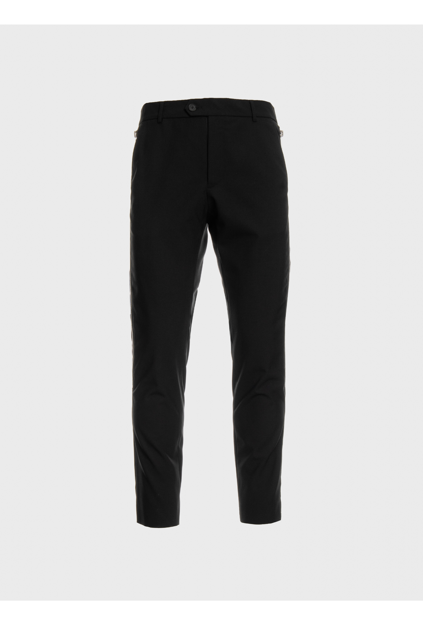 Classic pants with lateral zips