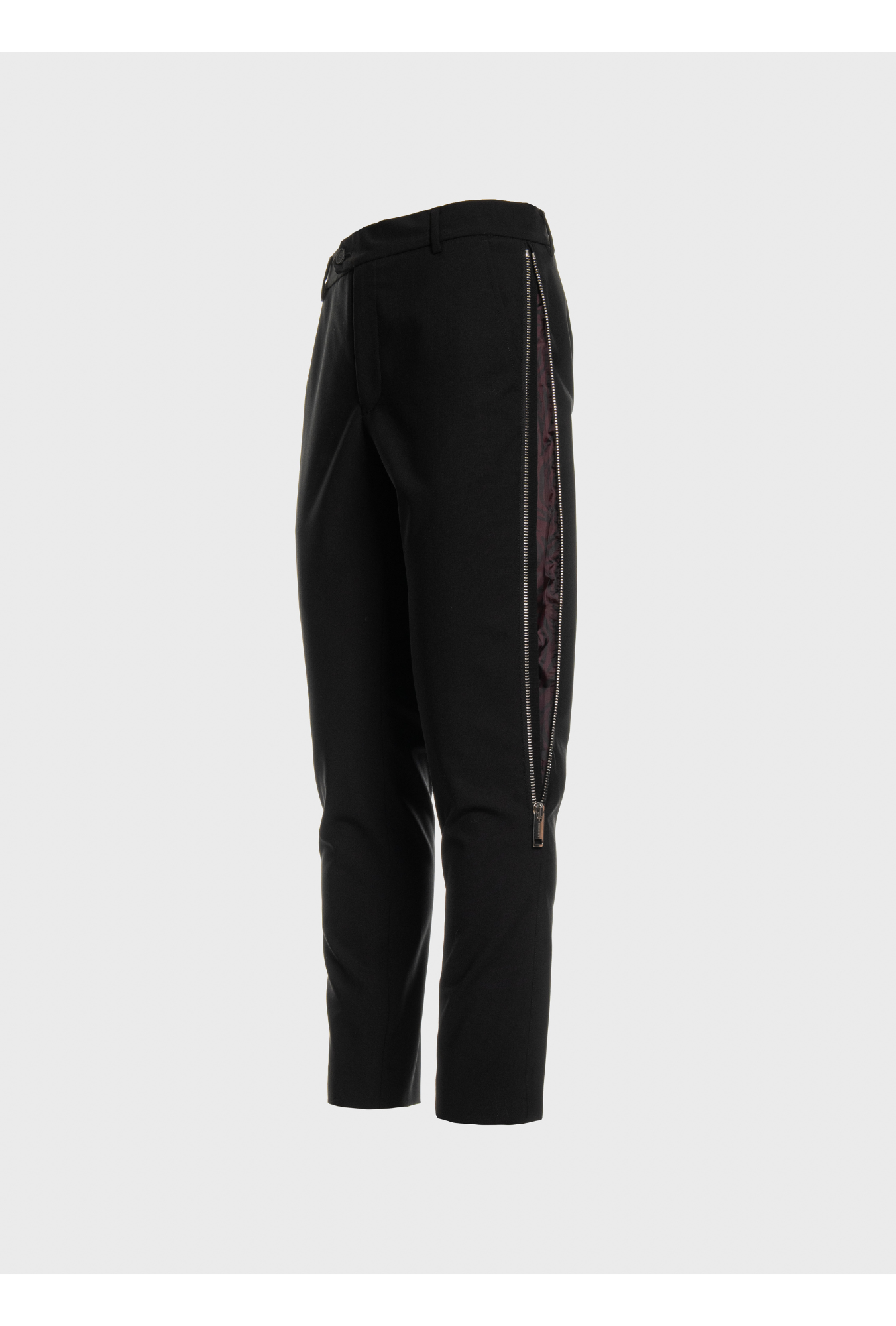 Classic pants with lateral zips