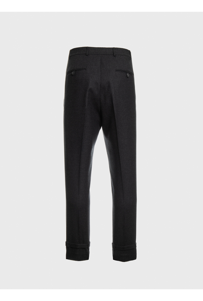 Classic pant with high waste and strips flannel
