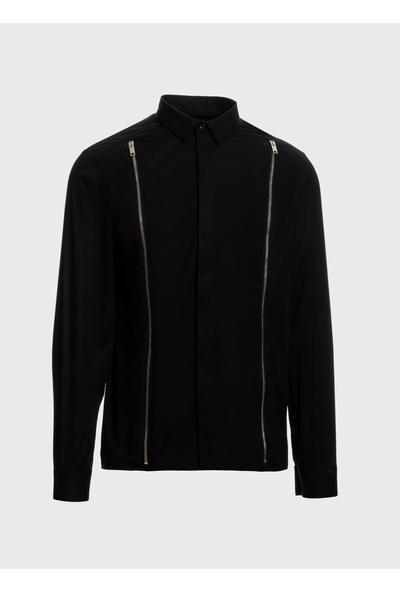 Classic shirt with front vertical zips