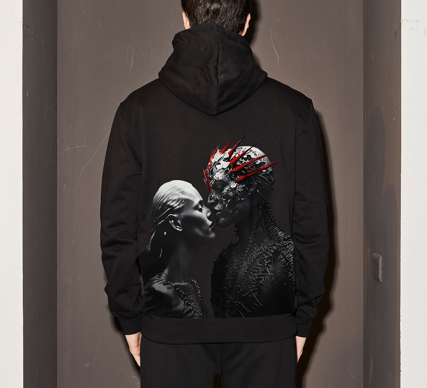 LHB2521006 back kiss  Hooded Sweatshirt