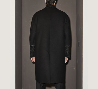 LHB2524007  Wool Coat Paillettes culf